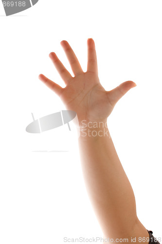 Image of Waving Hand Isolated