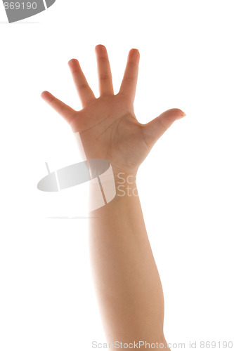 Image of Waving Hand Isolated