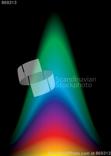 Image of rainbow flame glow