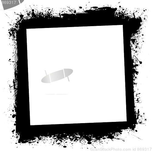 Image of grunge splat ink frame