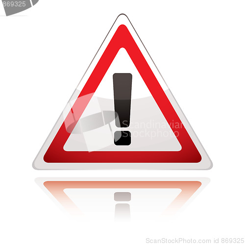 Image of warning sign icon uk exclamation