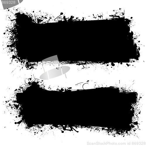 Image of ink black grunge banner