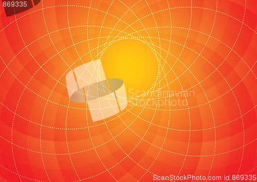 Image of Orange spiral background