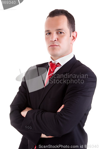 Image of Portrait of a  business man isolated on white background. Studio shot.