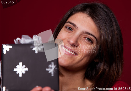 Image of Woman with a present