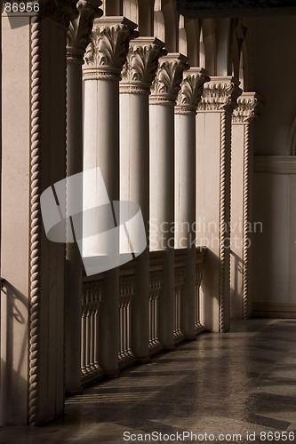 Image of Venetian Balcony Columns and Arches in Las Vegas