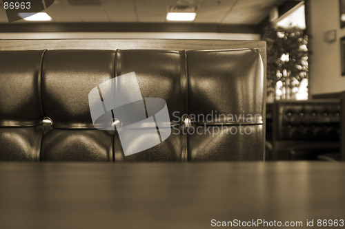 Image of Close up on a Chrome Restaurant Booth