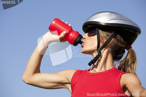 Image of Woman drinking water