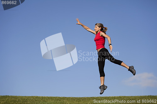 Image of Running at the top of the hill