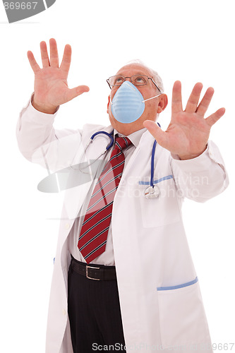 Image of Senior doctor with a mask