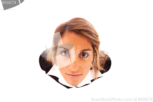 Image of Businesswoman looking up
