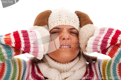 Image of Young woman with a headache