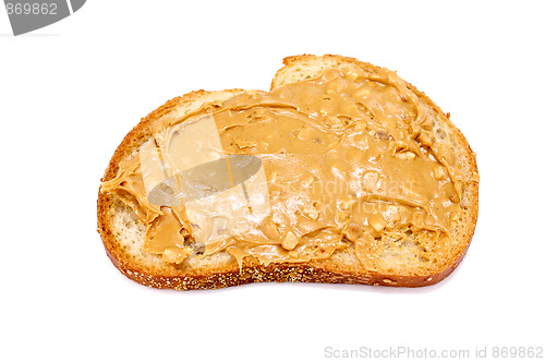 Image of crunchy peanut butter on bread