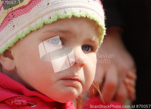 Image of Offended girl closeup