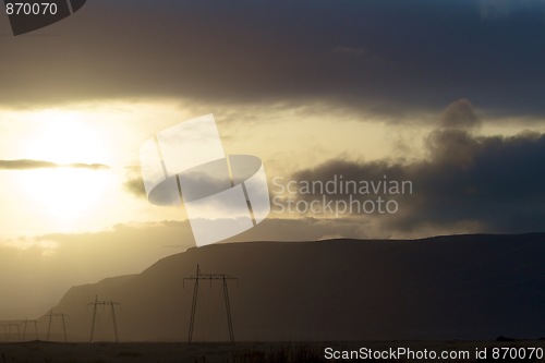 Image of Power grid in the mist