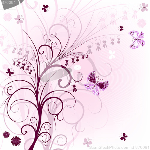 Image of Pink floral frame 