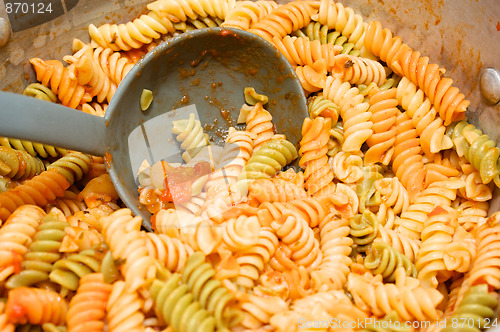 Image of big pot of pasta