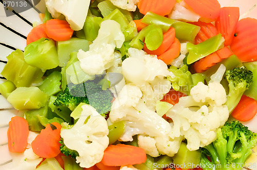 Image of steamed vegetables