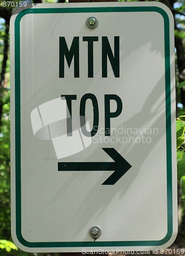 Image of Mountain top sign