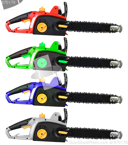 Image of Chainsaw Set Isolated