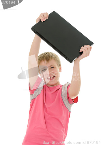 Image of teenager with laptop