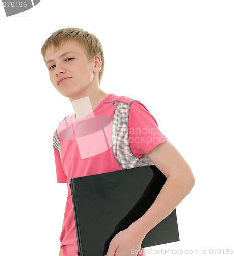 Image of teenager with laptop
