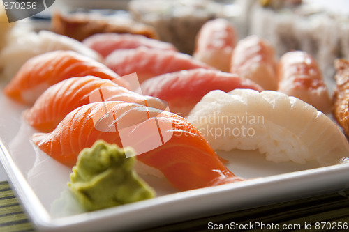 Image of Dish of sushi