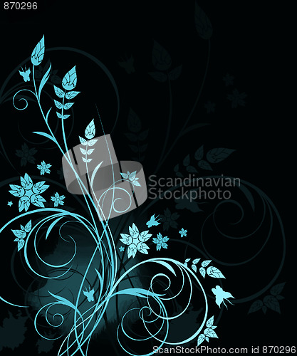 Image of Grunge floral background