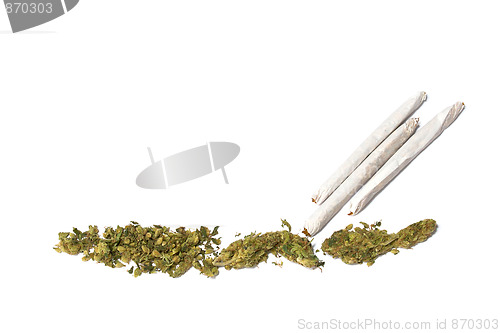 Image of medical marijuana on white