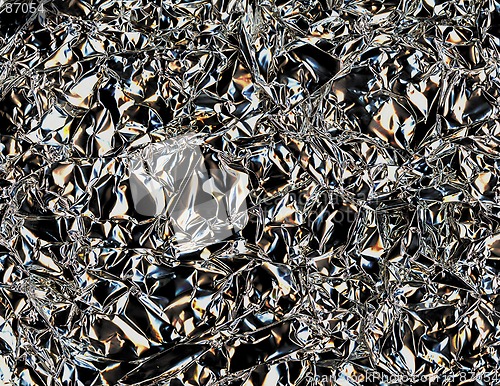 Image of Crumpled aluminum foil