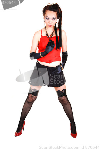 Image of Young Chinese punk girl.