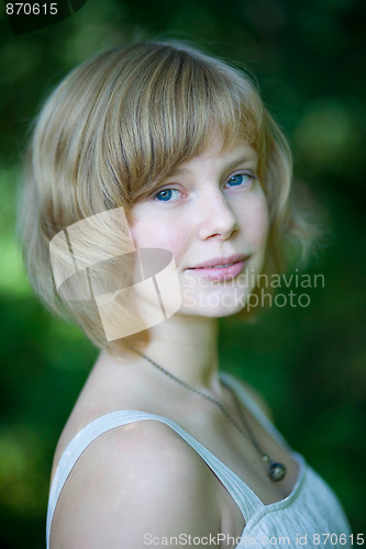 Image of Portrait of a beautiful young woman