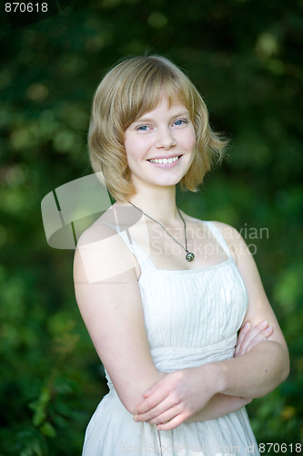 Image of Portrait of a beautiful young woman