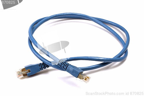 Image of Blue network cable