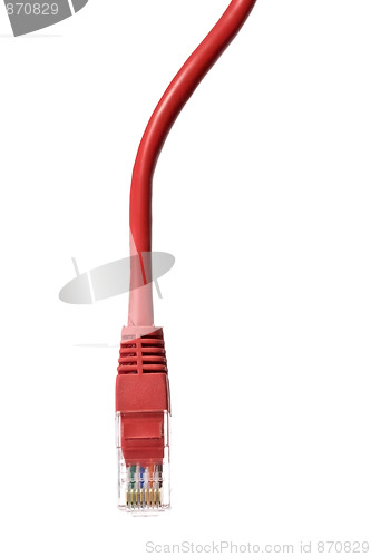 Image of Red network cable