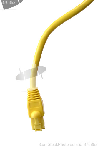 Image of Yellow network cable