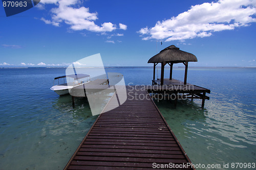 Image of Mauritius blue sea and sky