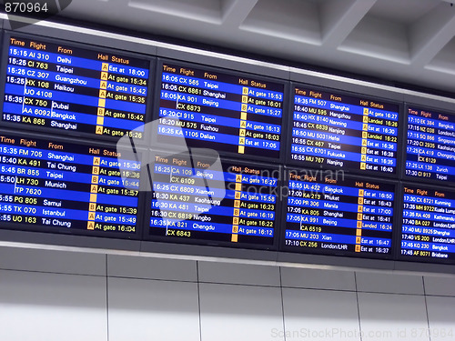 Image of Arrival board