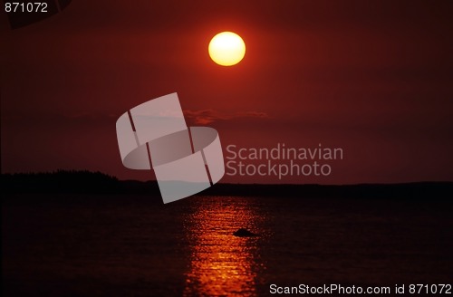 Image of mountain lake sunset/sunrise 
