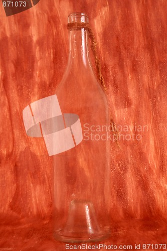 Image of A bottle isolated on painted background