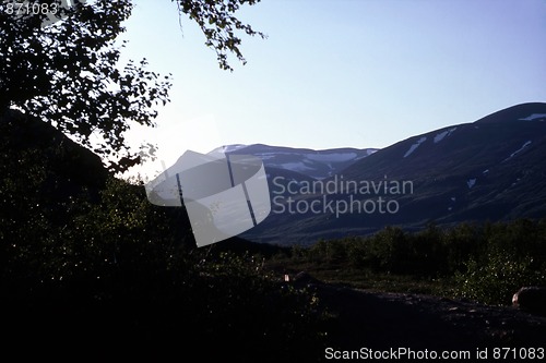 Image of snow mountain valley