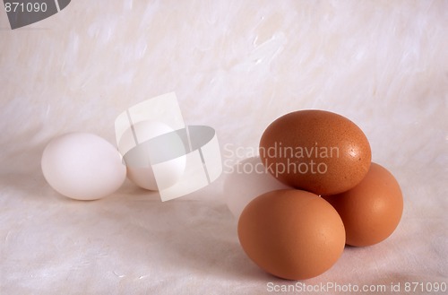 Image of Eggs  on painted background