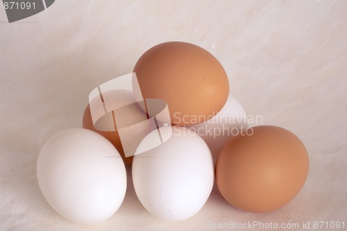 Image of Eggs  on painted background