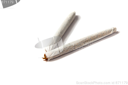 Image of two hand rolled cigarettes