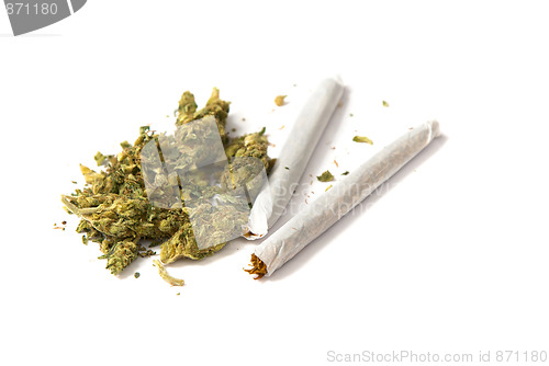 Image of two joints and pot