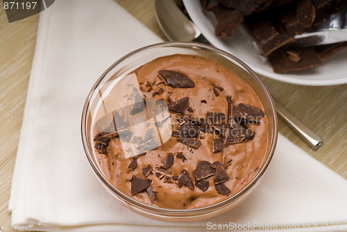 Image of fresh homemade chocolate mousse