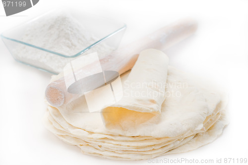 Image of pita bread making