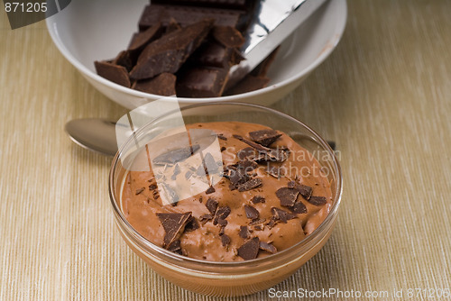 Image of fresh homemade chocolate mousse