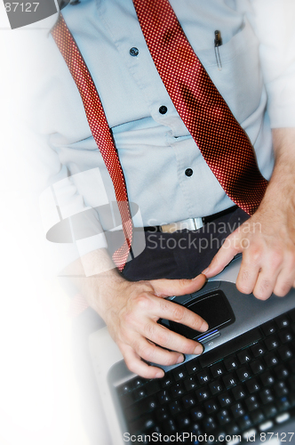 Image of Man with laptop computer