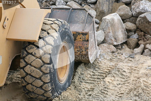 Image of bulldozer on the beach